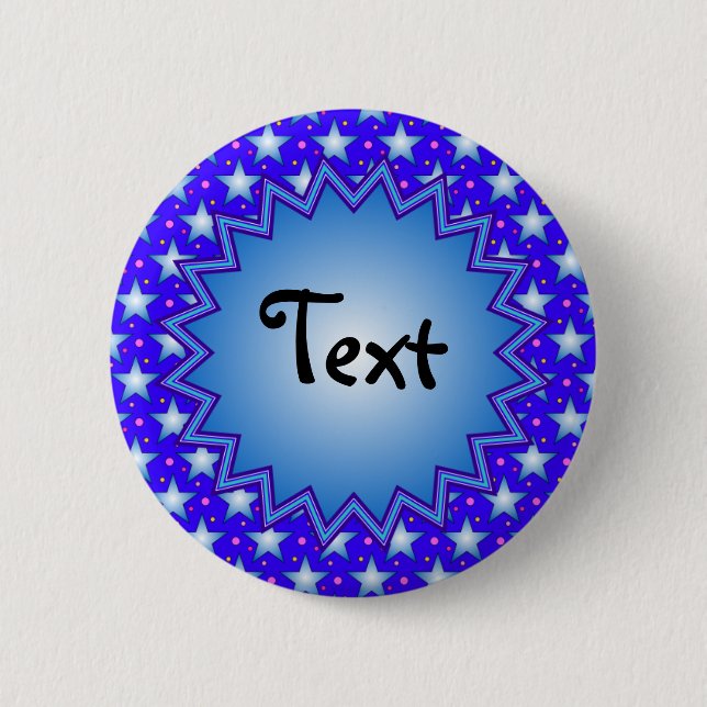 Star Design Template 6 Cm Round Badge (Front)