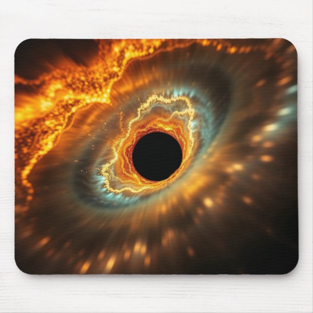 Star Devourer – Cosmic Black Hole Eruption Mouse Mat (Front)