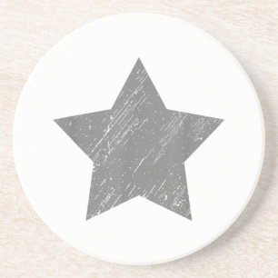 Star Distressed Grey Vintage Star Coaster