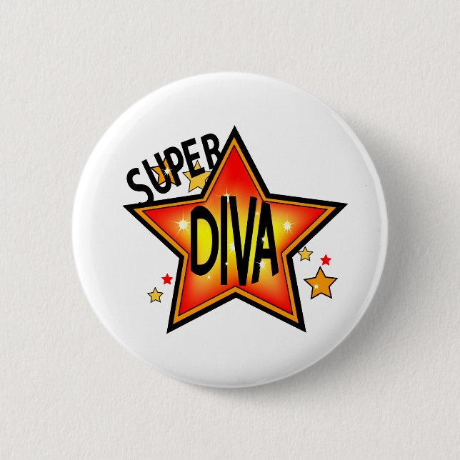 Star Diva Pin Back Button (Front)