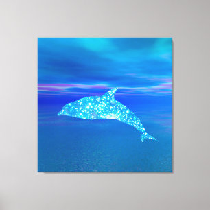 Star Dolphin Canvas Print