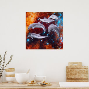 Star Dolphins Poster