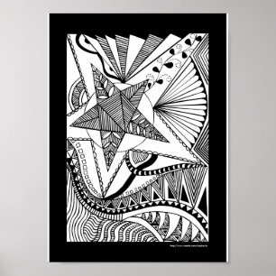 Star doodle poster
