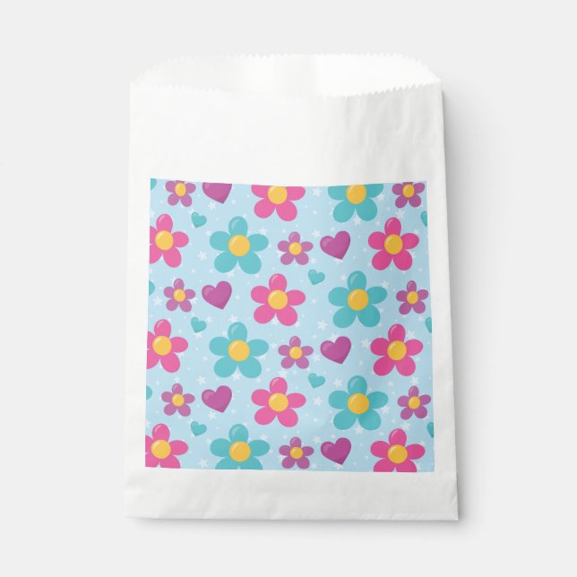 Star-Dusted Blooms  Favour Bags (Front)