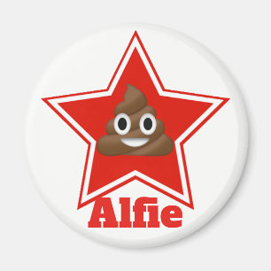 Star Emoji Poo Personnalised Magnet