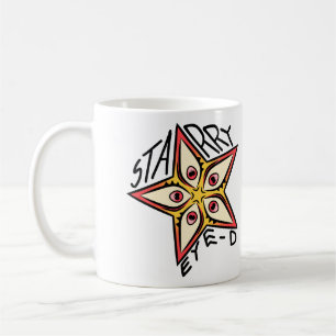 Star Eye Pink Yellow Red Coffee Mug