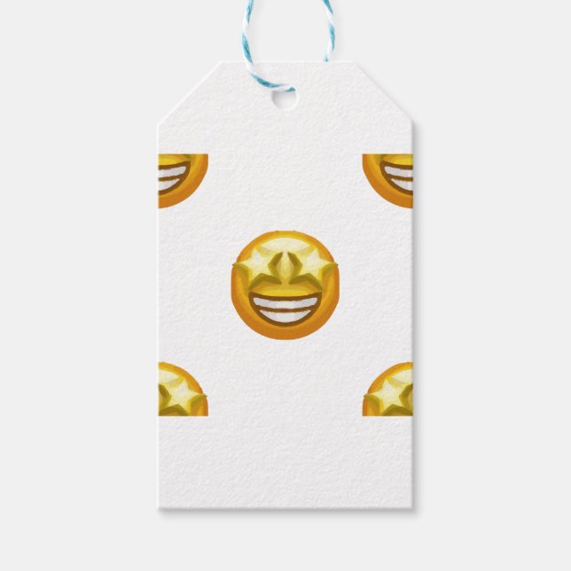 star eyes emoji gift tags (Front)