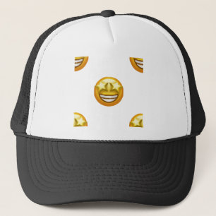 star eyes emoji trucker hat