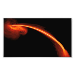 Star Falling Into Black Hole NASA Space Photo Print
