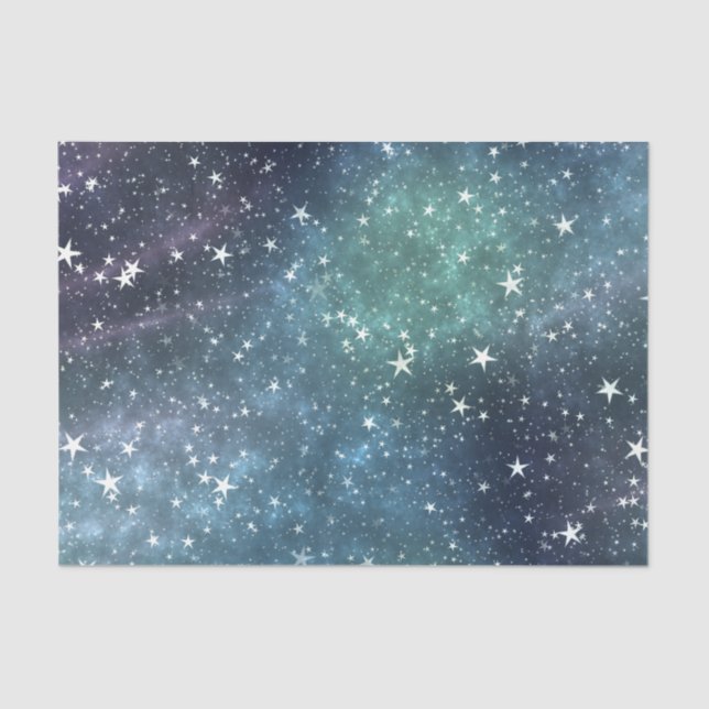 Star Filled Sky Decoupage Tissue Paper (Front)
