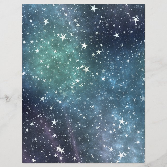 Star Filled Sky Scrapbooking Craft Paper (Front)