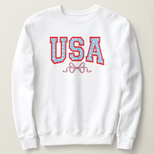 Star-Filled USA   Coquette University  Sweatshirt