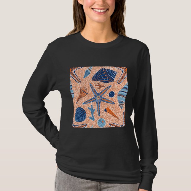 Star Fish Pattern T-Shirt (Front)