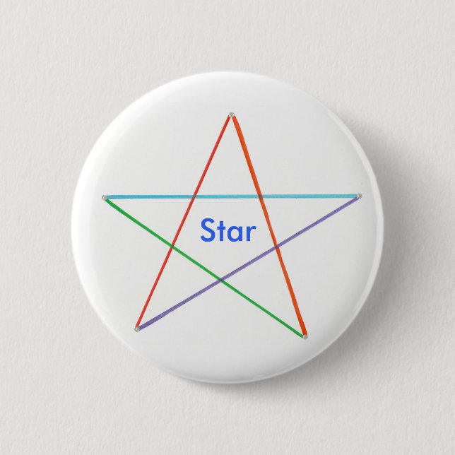 Star - five coloured rainbow star reward buttons (Front)