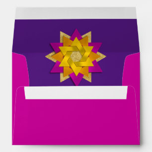 Star Flower Pink Orange Yellow Purple Envelopes