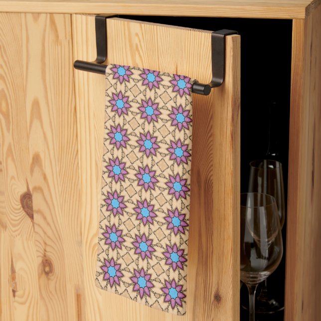 Star Flower Power Tea Towel (Thirds Fold)