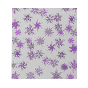 star flowers in christmas 2022 soft purple silver notepad