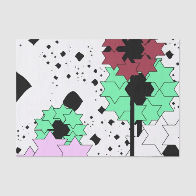 Star flowers tissue paper (Front)