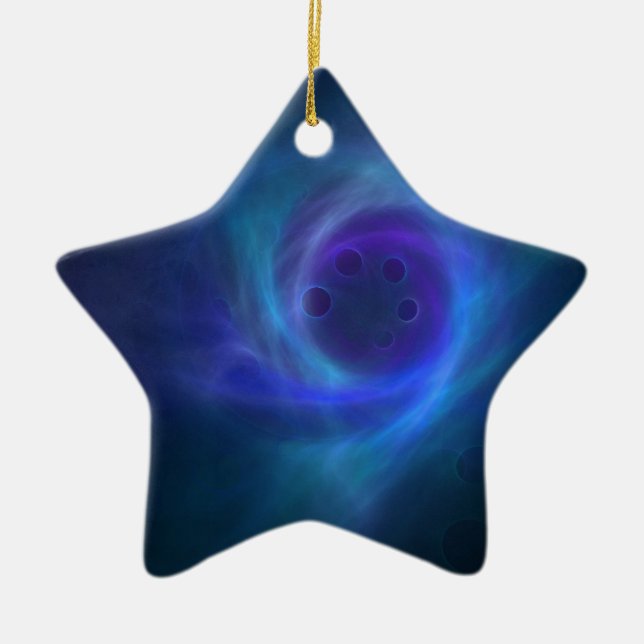 Star for Christmas Tree Ceramic Tree Decoration (Front)