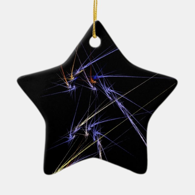 Star for Christmas Tree Ceramic Tree Decoration (Front)