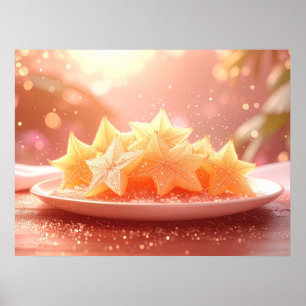 STAR FRUIT - CARAMBOLE - EXOTIC FRUITS POSTER