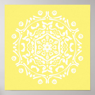 Star Fruit Mandala Poster