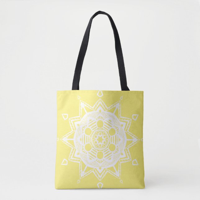 Star Fruit Mandala Tote Bag (Front)