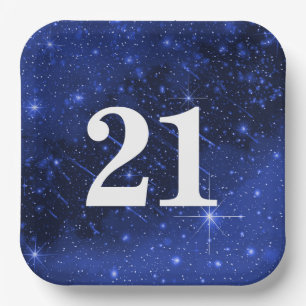Star Galaxy For 21st Birthday Party  Paper Plate