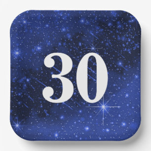 Star Galaxy For 30th Birthday Party    Paper Plate