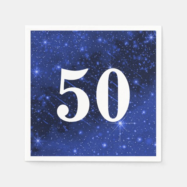 Star Galaxy For 50th Birthday Napkin (Front)
