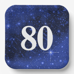 Star Galaxy For 80th Birthday Party   Paper Plate