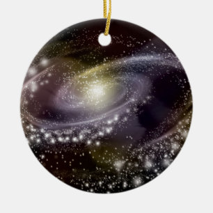Star Galaxy Galactic Space Print Ceramic Tree Decoration