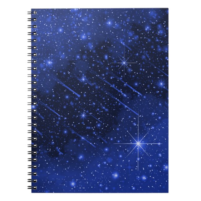 Star Galaxy On Blue  Notebook (Front)