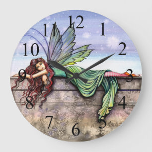 Star Gazer Fairy Fantasy Art Wall Clock