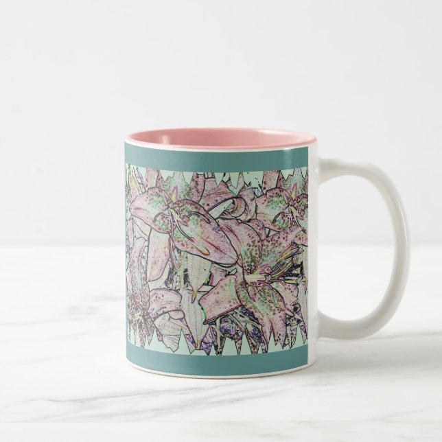 Star Gazer Lilies in Pencil Mug (Right)