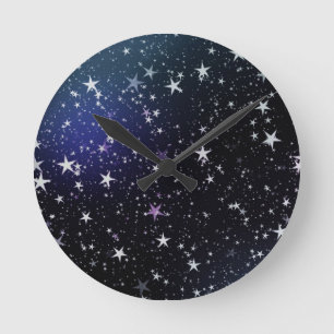 Star Gazer Nature Sky Space Peace Love Destiny Round Clock
