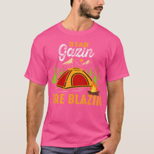 Star Gazin Fire Blazin Vintage Design Camping Nove T-Shirt
