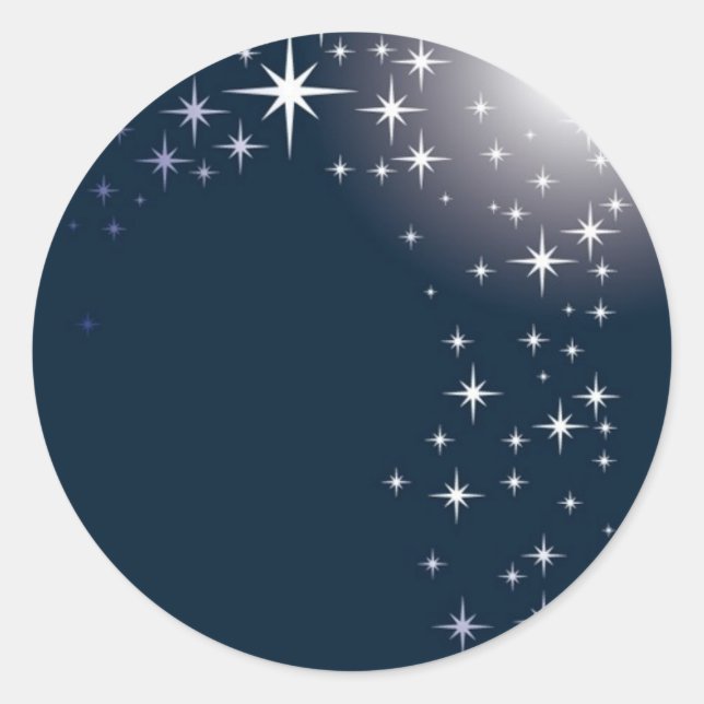 star gazing classic round sticker (Front)