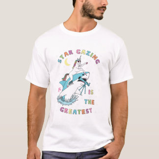 Star Gazing Is The Greatest Unicorn Riding Shark T-Shirt