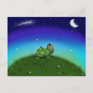 Star Gazing Turtle Postcard