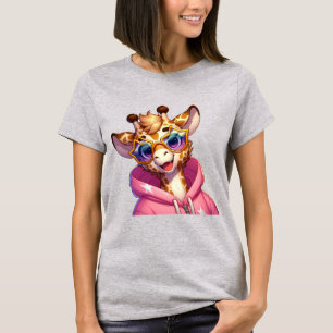 Star Giraffe Cartoon T-Shirt