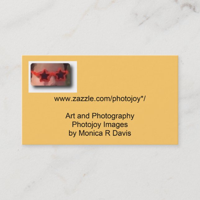 Star Glasses Website Business Cards (Front)