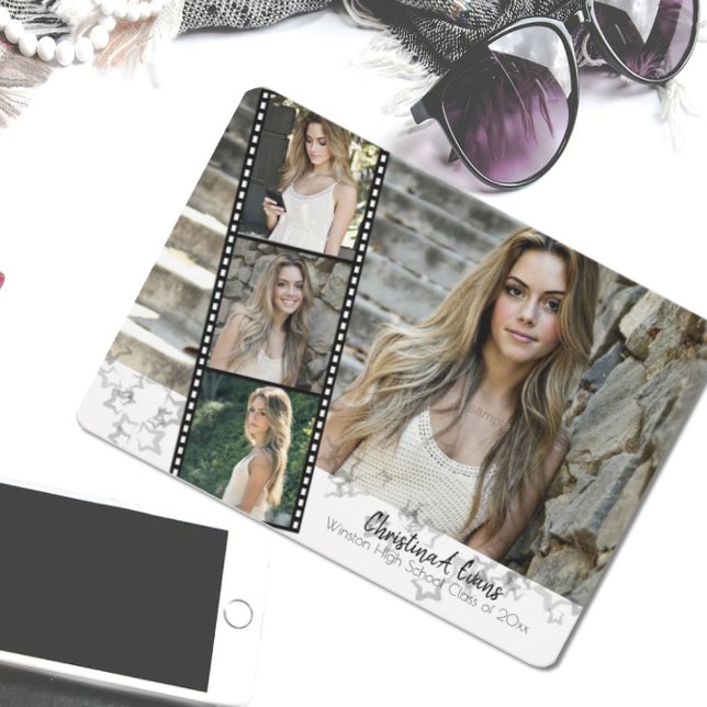 Star Grad Filmstrip Collage Photo Invitation (Creator Uploaded)