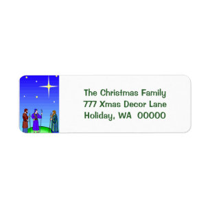 Star Guides Wise Men Christmas Self Adhesive Label