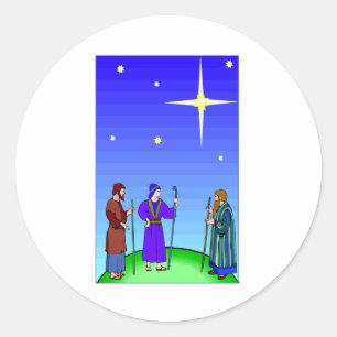 Star Guides Wise Men Classic Round Sticker