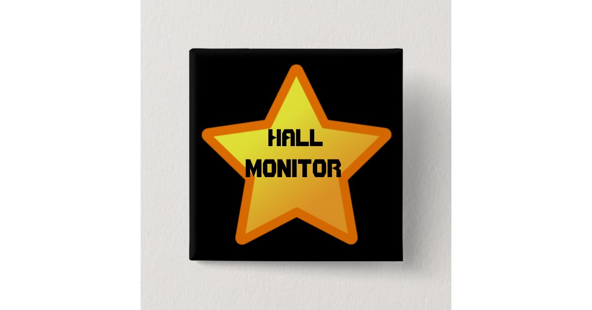 star, Hall, Monitor 15 Cm Square Badge Zazzle
