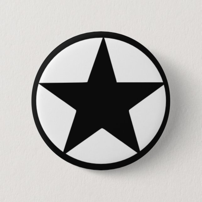 Star in circle 6 cm round badge (Front)