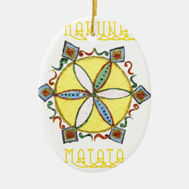 Star in the Making Hakuna Matata Ceramic Tree Decoration (Front)