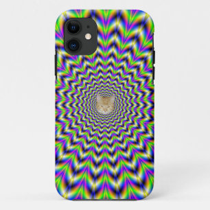 Star in Yellow Pink Blue and Green + or - Cat iPhone 11 Case