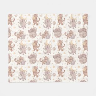 Star Kittens Fleece Blanket